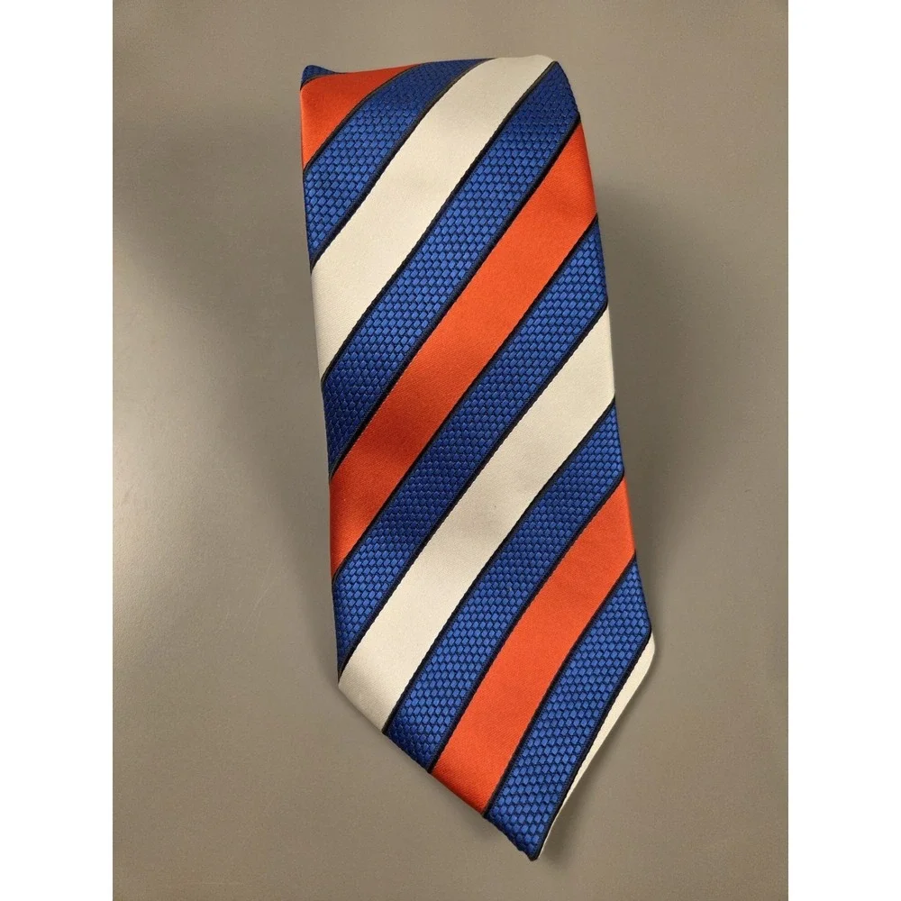 Barry‎ Wang Red White Blue Silk Tie
